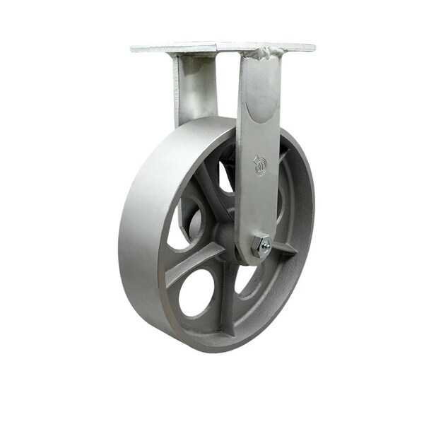 Service Caster 10'' Extra Heavy Duty Semi Steel Cast Iron Wheel Rigid Top Plate Caster CRAN-SCC-KP92R1030-SSR - main